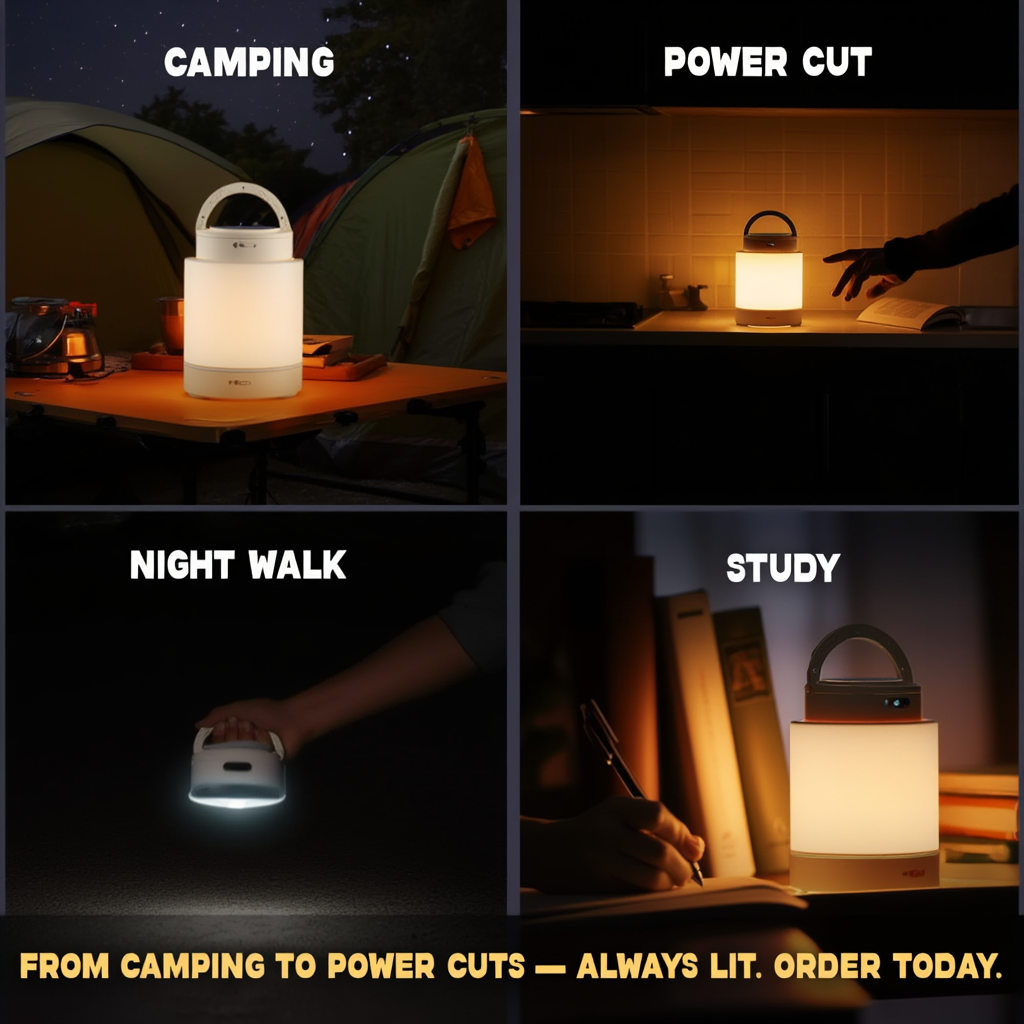 Solar Powered 3-in-1 Rechargeable Lamp