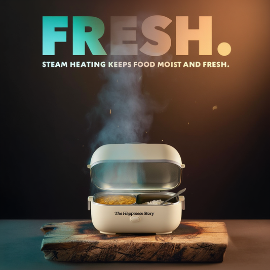 Electric Lunch Box with Steam Heating & 304 Steel Containers