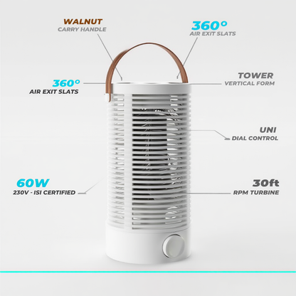 Bladeless Tower Fan 100° Swing 2100RPM