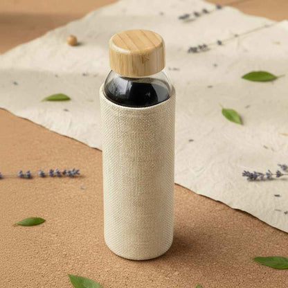 Glass Bottle with Jute Sleeve