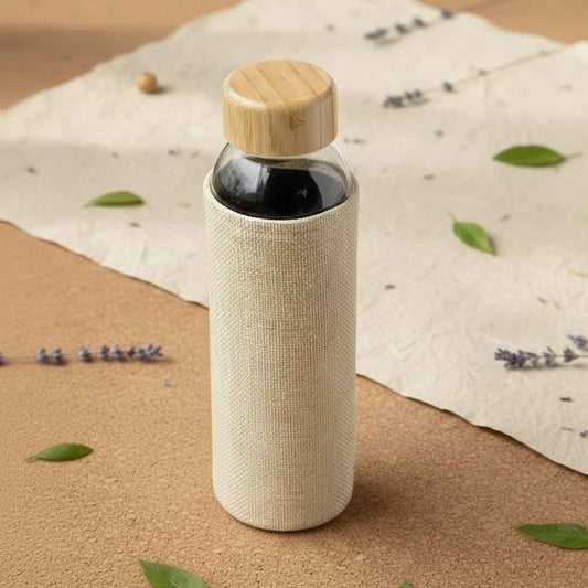 Glass Bottle with Jute Sleeve
