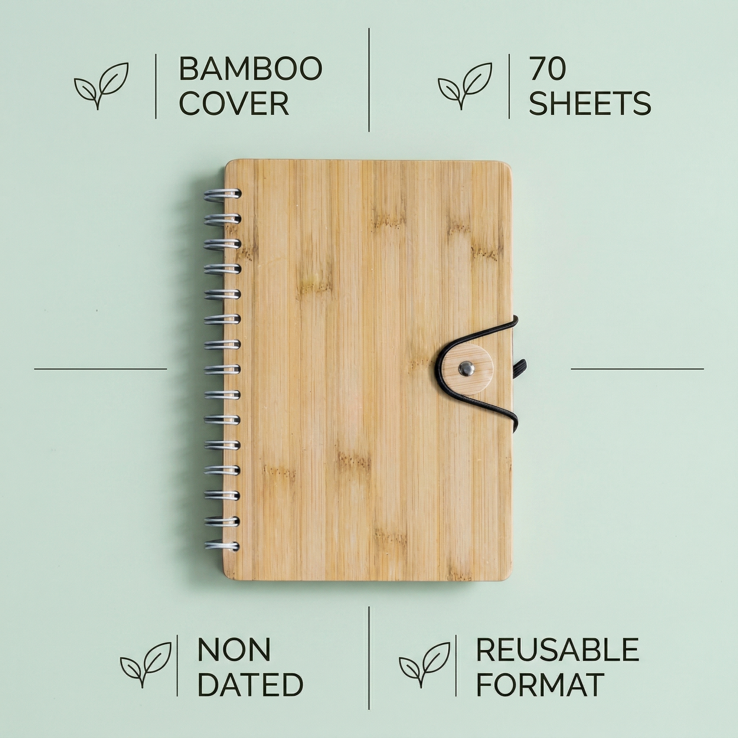 Eco Friendly Bamboo Notebook