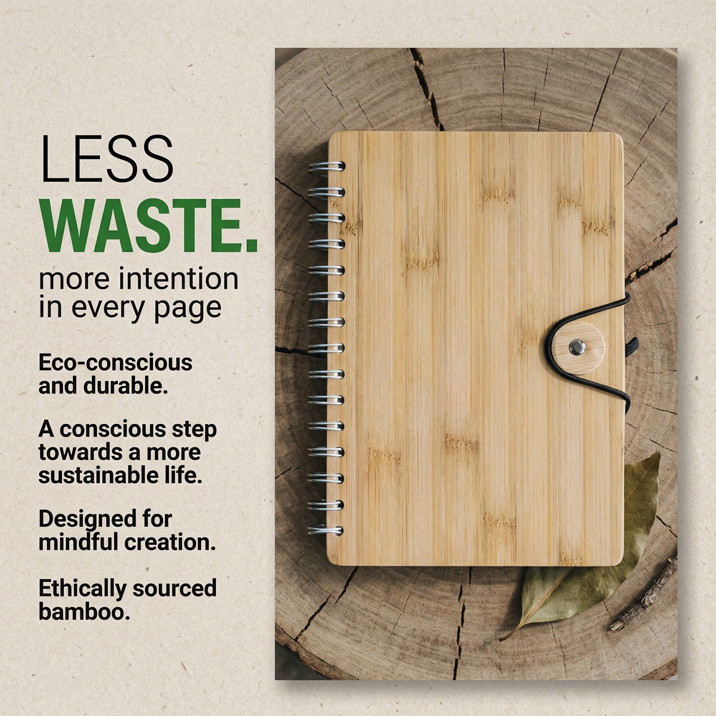 Eco Friendly Bamboo Notebook
