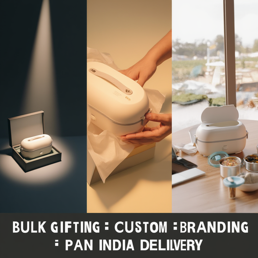 Electric Lunch Box with Steam Heating & 304 Steel Containers