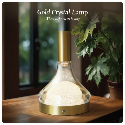 Premium Gold Crystal Table Lamp