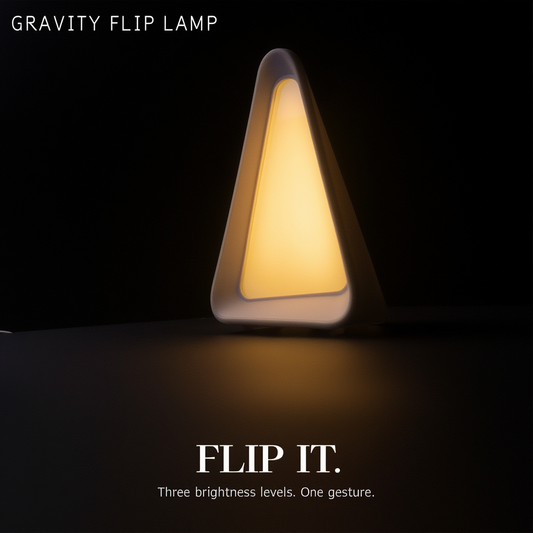 Gravity Sensor Flip LED Lamp with 3 Brightness Modes & Feather Touch