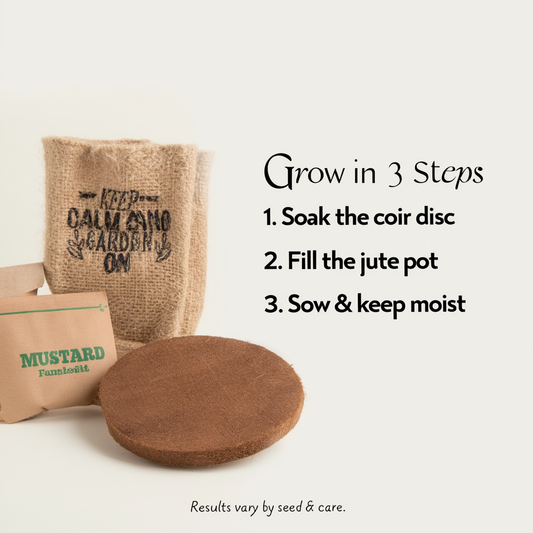 Mini Jute Planter Grow Kit – Eco-Friendly Seed Gift for Corporate & Bulk Gifting (Custom Logo & Branding)