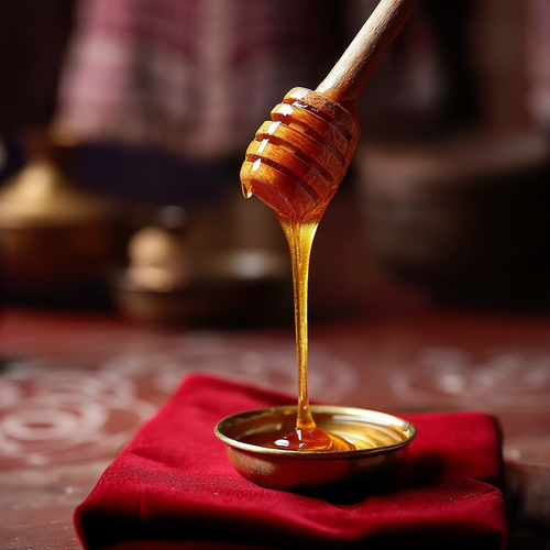 Wooden Honey Comb Dipper — hand-turned natural wood