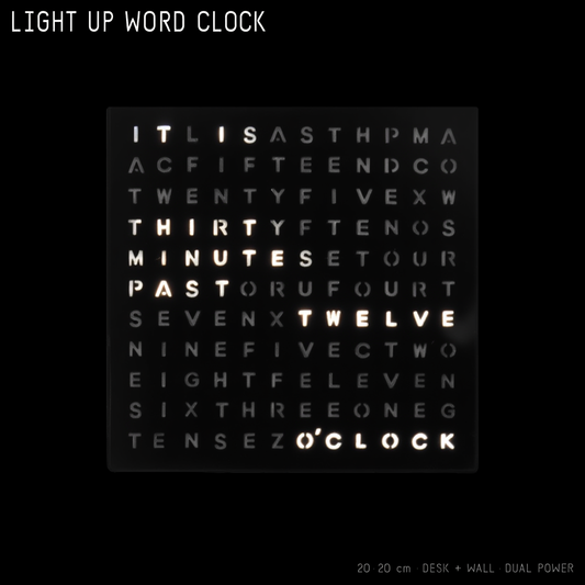 LED Light-Up Word Clock