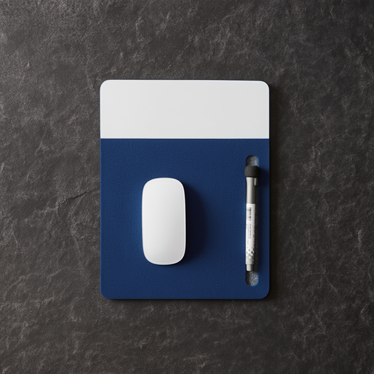 Smart 2-in-1 Eco Felt Mouse Pad with Erasable Writing Board & Whiteboard Marker |28×22 cm