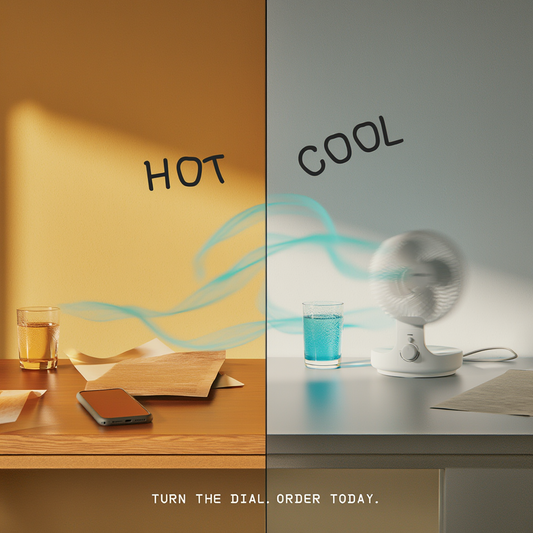 Silent Desk Fan with 120° Auto-Swing