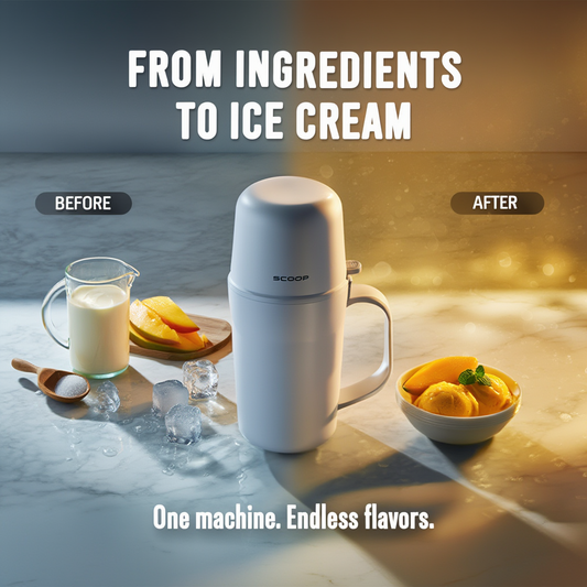 Cordless Rechargeable Portable Ice Cream Maker