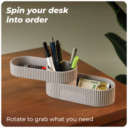 Premium Spin Cement Desk Organizer