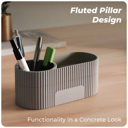 Premium Spin Cement Desk Organizer