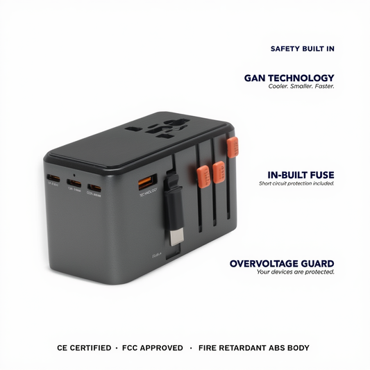 Universal GaN Travel Adapter