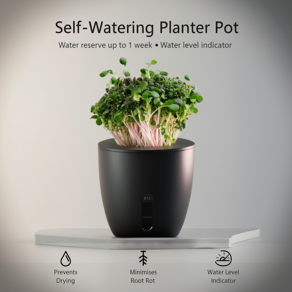 Tabletop Self-Watering Planter Pot