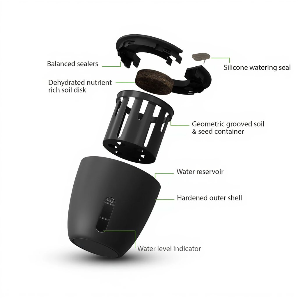 Self Watering Plant Pot with Water Level Indicator