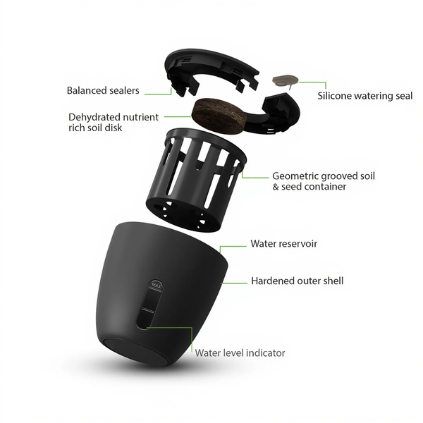 Self Watering Plant Pot with Water Level Indicator