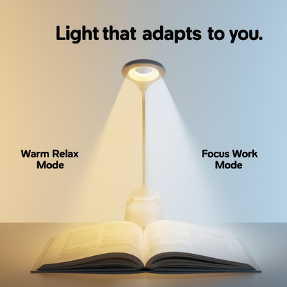 4-in-1 Multifunctional Desk Lamp with Reading Light, Ambient Night Light, Smartphone Holder and Pen Stand