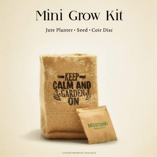 Mini Jute Planter Grow Kit – Eco-Friendly Seed Gift for Corporate & Bulk Gifting (Custom Logo & Branding)