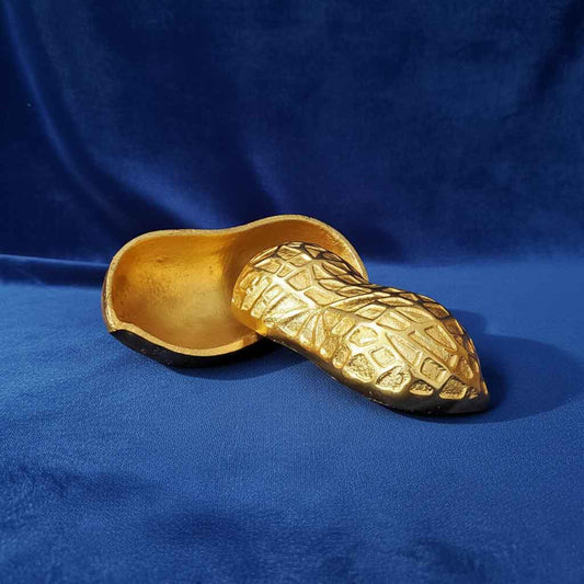 Golden Peanut Platter (Small) with Gold-Tinted Finish