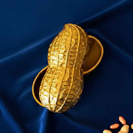 Golden Peanut Platter (Small) with Gold-Tinted Finish