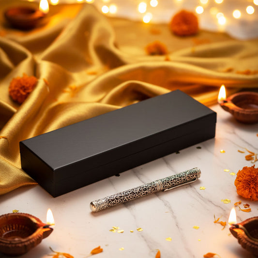 Premium German Silver refillable pen with Parker refill, luxury gifting option.