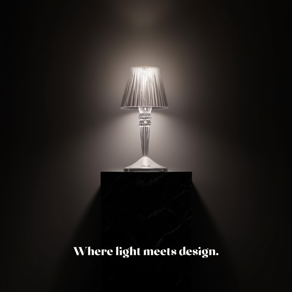 Rechargeable Crystal Table Lamp with Diamond-Faceted Design