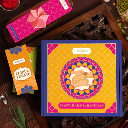 Raksha-Bandhan Gift Box - 3 Combo Items with Plantable Rakhi