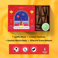 Rose-Scented Dhoop Cones (Pack of 40)