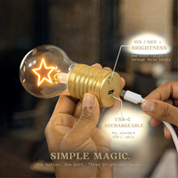 Rechargeable Decorative Bulb with Star Filament