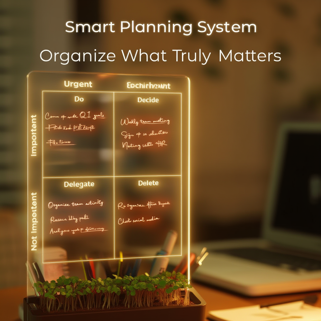 LED Acrylic Planner & Desk Organizer
