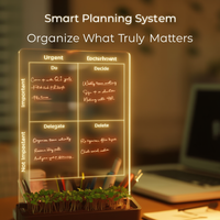 LED Acrylic Planner & Desk Organizer