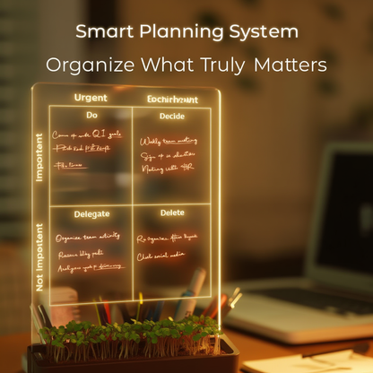 LED Acrylic Planner & Desk Organizer