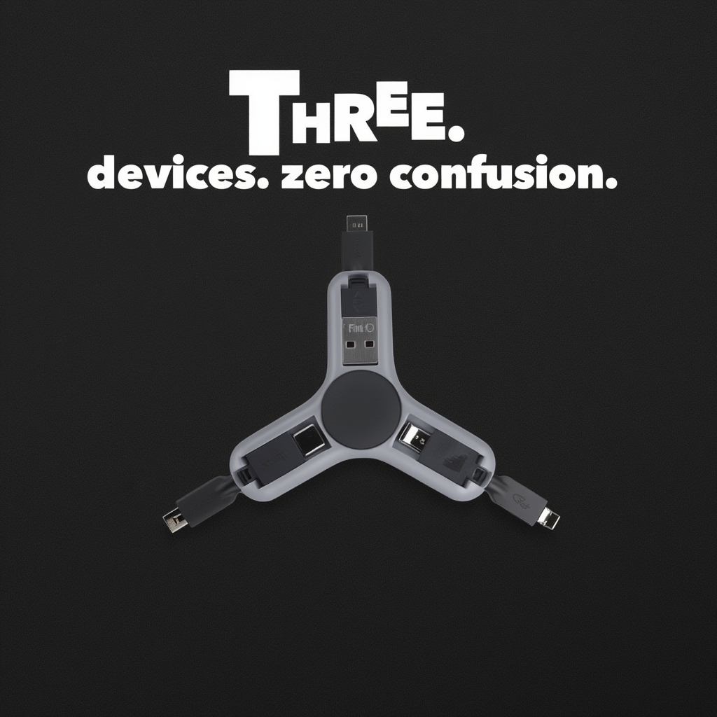 3-in-1 Multi Charging Cable for Corporate Gifting