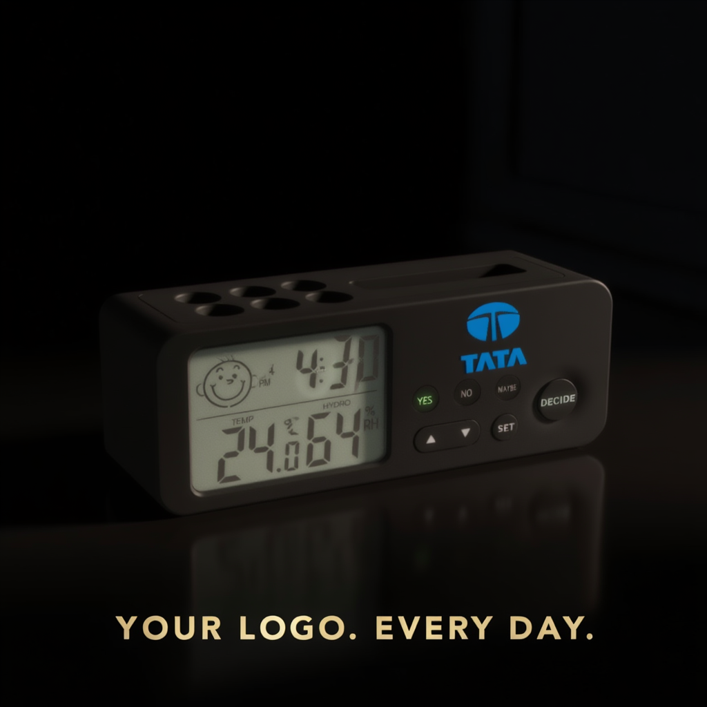 Digital Desk Clock with Decision Maker, Temperature & Humidity Display.