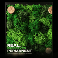Preserved Botanical Award Plaque — Real Moss, Custom Engraved Acrylic Cover