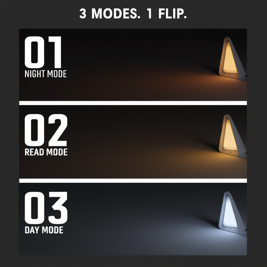 Gravity Sensor Flip LED Lamp with 3 Brightness Modes & Feather Touch