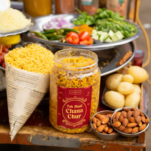 Tok Jhaal Chanachur Mix — tangy spiced Bengali snack mix