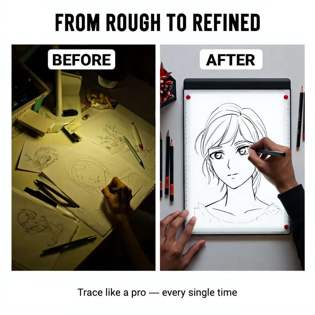 LED Light Tracing Board A4 Size with Anti-Glare Flicker-Free