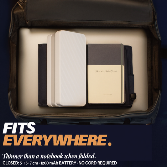 Foldable & Rechargeable LED Desk Lamp with Digital Clock