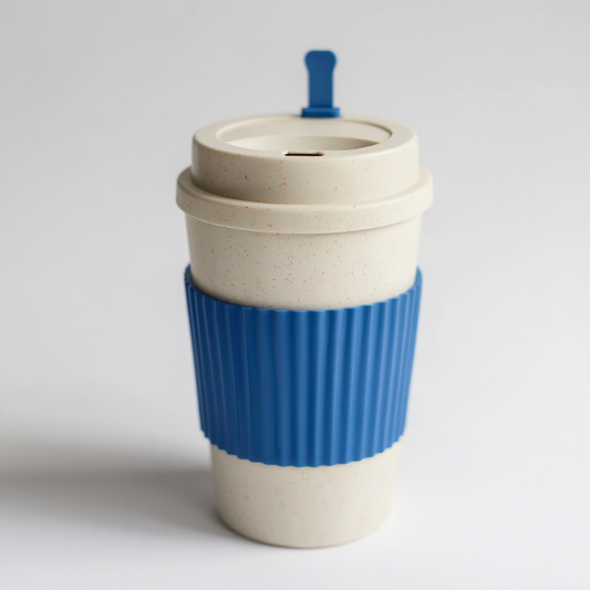 Bamboo Fiber Travel Tumbler with Cold Sleeve