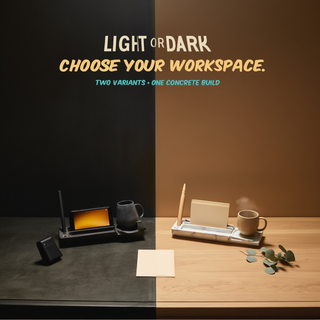 Concrete Desk Organiser for Office