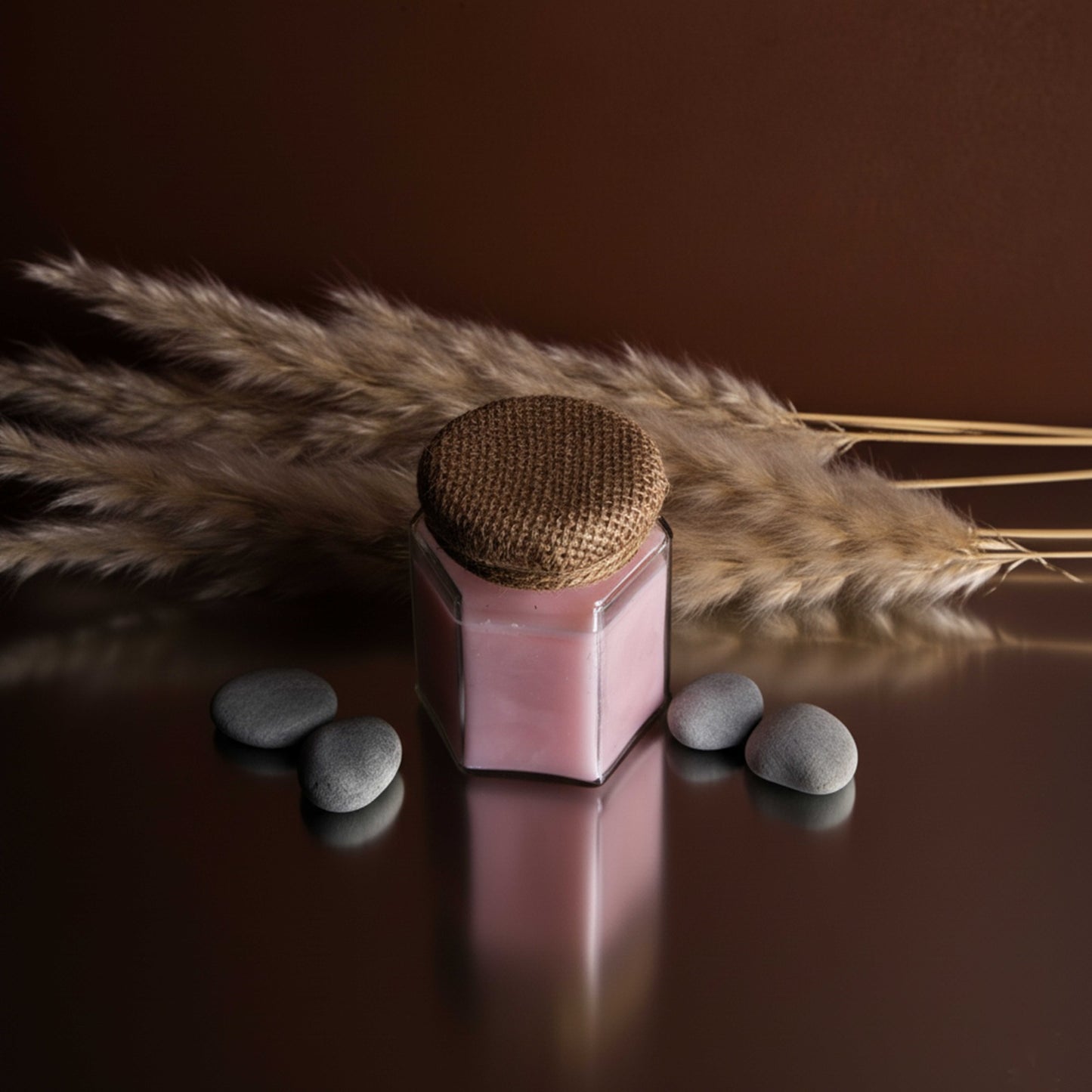 Hex Glass Jar Candle