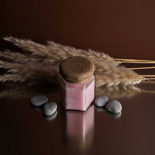 Hex Glass Jar Candle