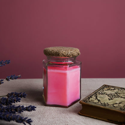 Hex Glass Jar Candle