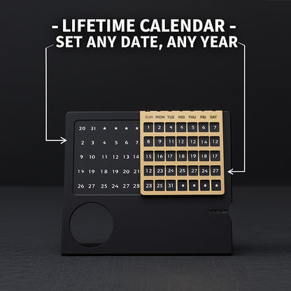 Stainless Steel Perpetual Desk Calendar – Lifetime Use Calendar