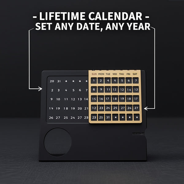 Stainless Steel Perpetual Desk Calendar – Lifetime Use Calendar