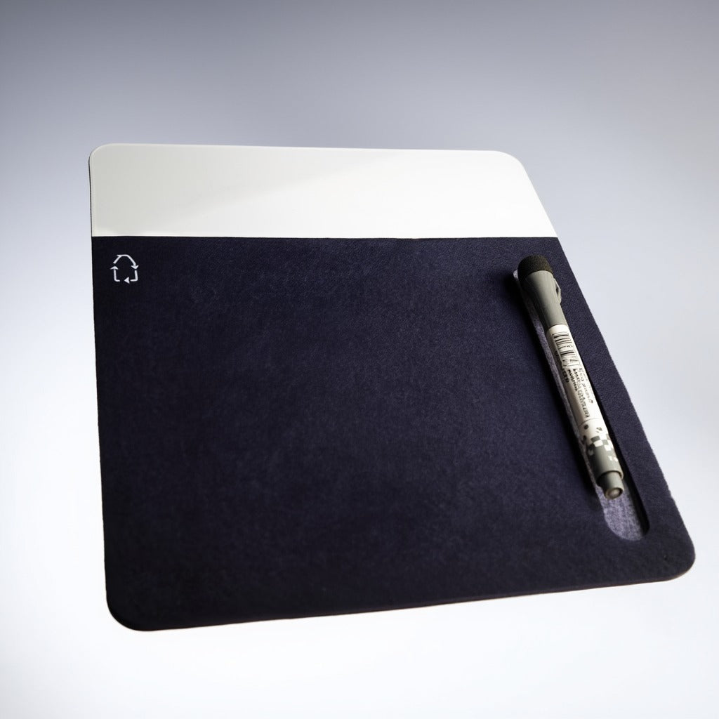 Smart 2-in-1 Eco Felt Mouse Pad with Erasable Writing Board & Whiteboard Marker |28×22 cm