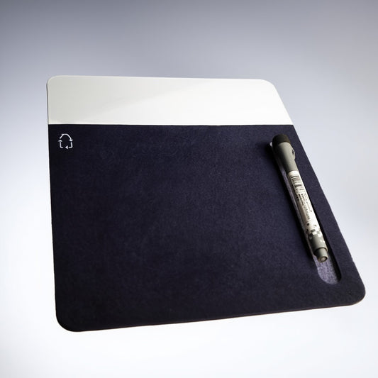 Smart 2-in-1 Eco Felt Mouse Pad with Erasable Writing Board & Whiteboard Marker |28×22 cm